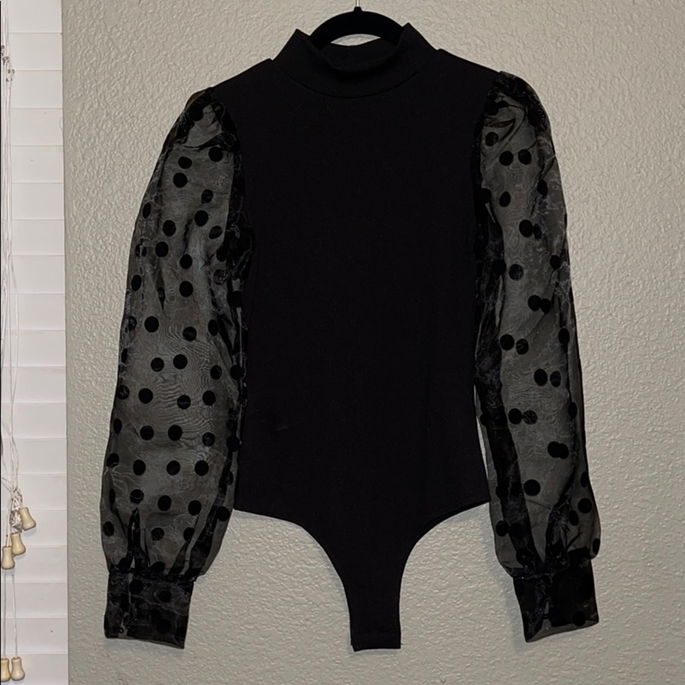 Black long sleeve bodysuit